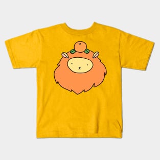 Orange Lion Face Kids T-Shirt